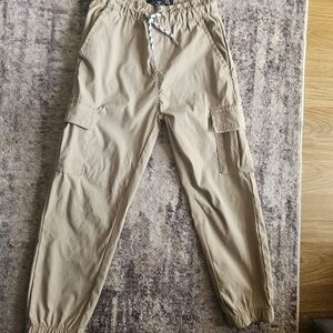 Kenneth Cole New York Boys Cargo Joggers - Tan Khaki - Size 5 - EUC
